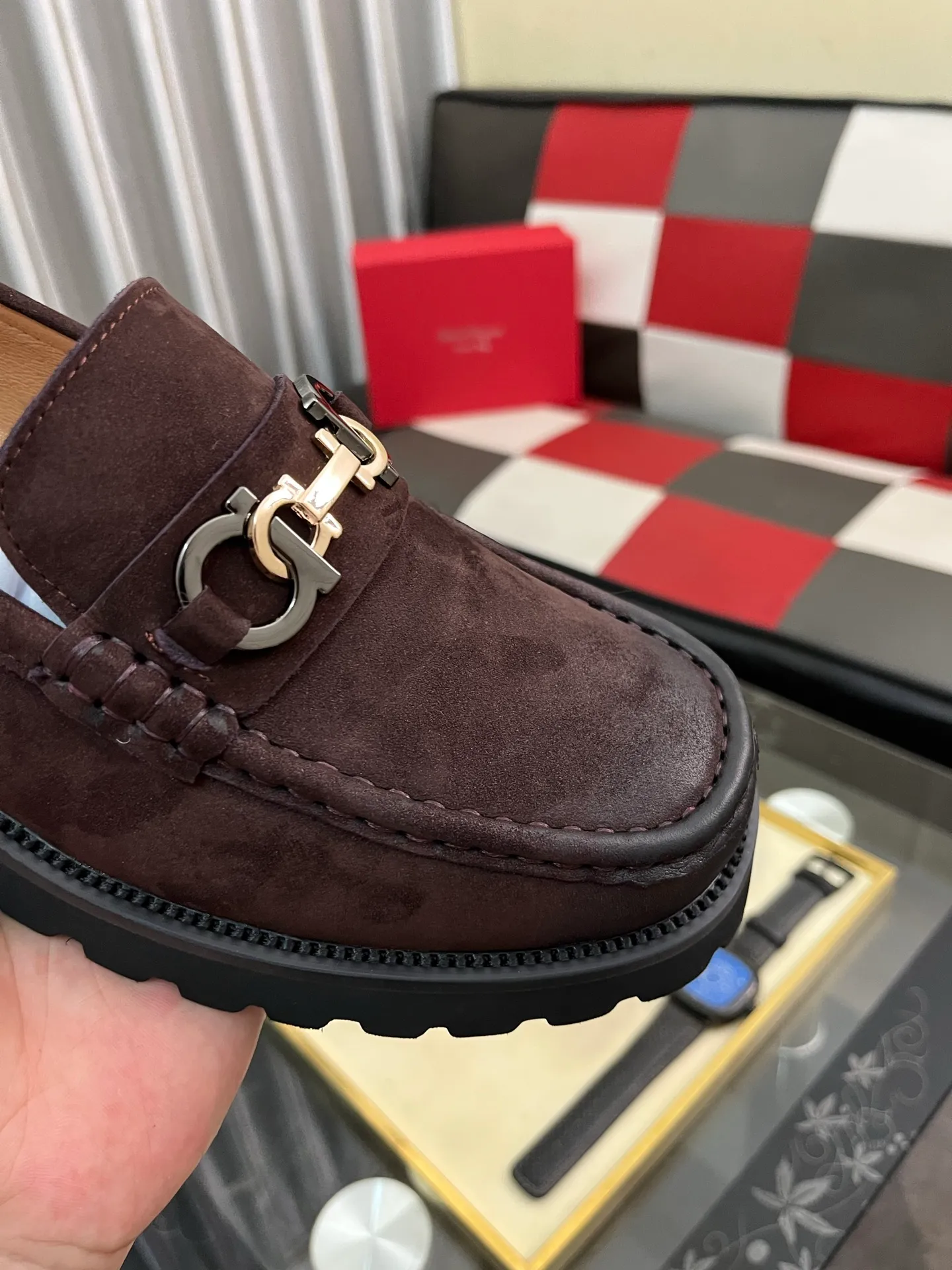 Men's shoes 💰500⌚️⌚️[Salvatore Ferragamo] Ferragamo business leather shoes, 1:1 top purchasing quality, imported selected original open-edge beaded calfskin for the uppers, imported original water-dyed cowhide for the inner feet, imported original customized Italian handmade lightweight foam outsole, size: 38-44 2️⃣colors available